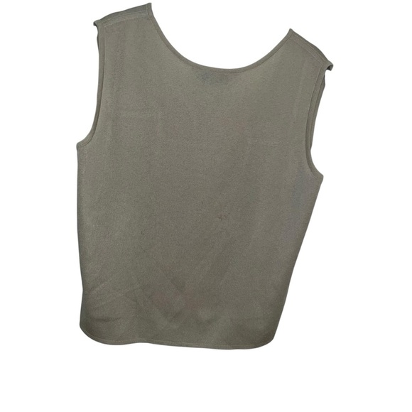 Ming Wang cardigan twinset two piece sweater jacket tank tan medium m - Picture 5 of 7